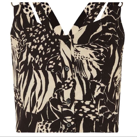 NWT Topshop Tiger Print Crop Top - Picture 4 of 6